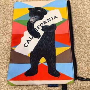 RICKSHAW 3Fish Studios: California Blanket Bear LARGE Zipper Pouch